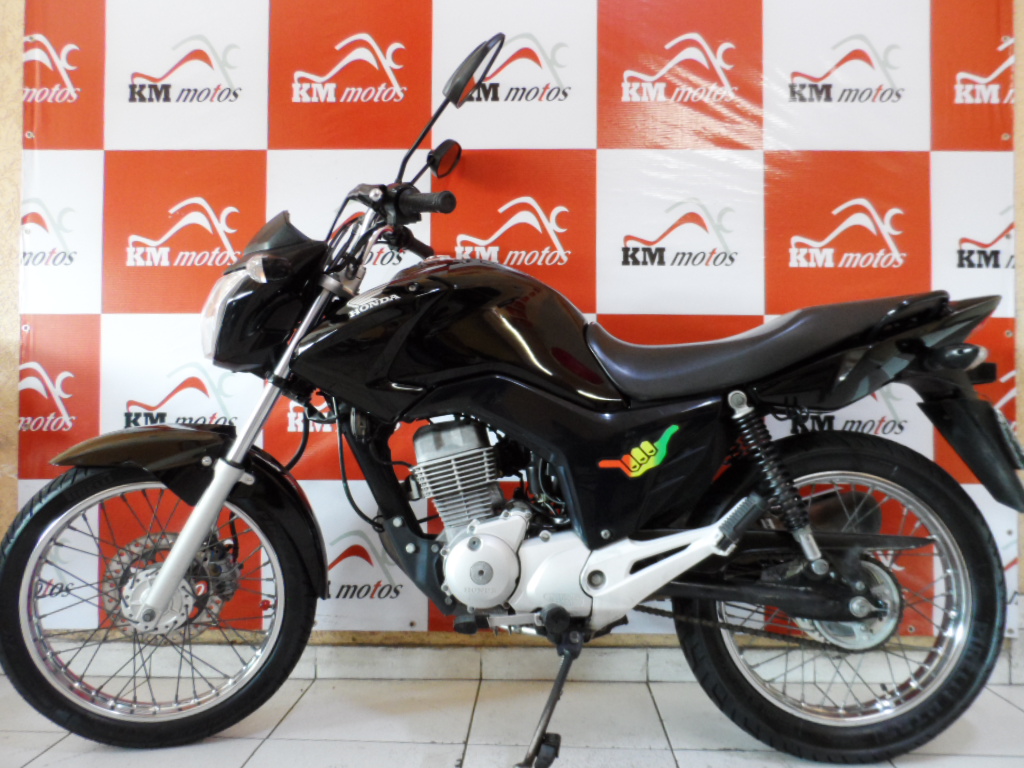 Honda CG 150 Fan ESDI 2014 Preta KM Motos Sua Loja de Motos Semi Novas