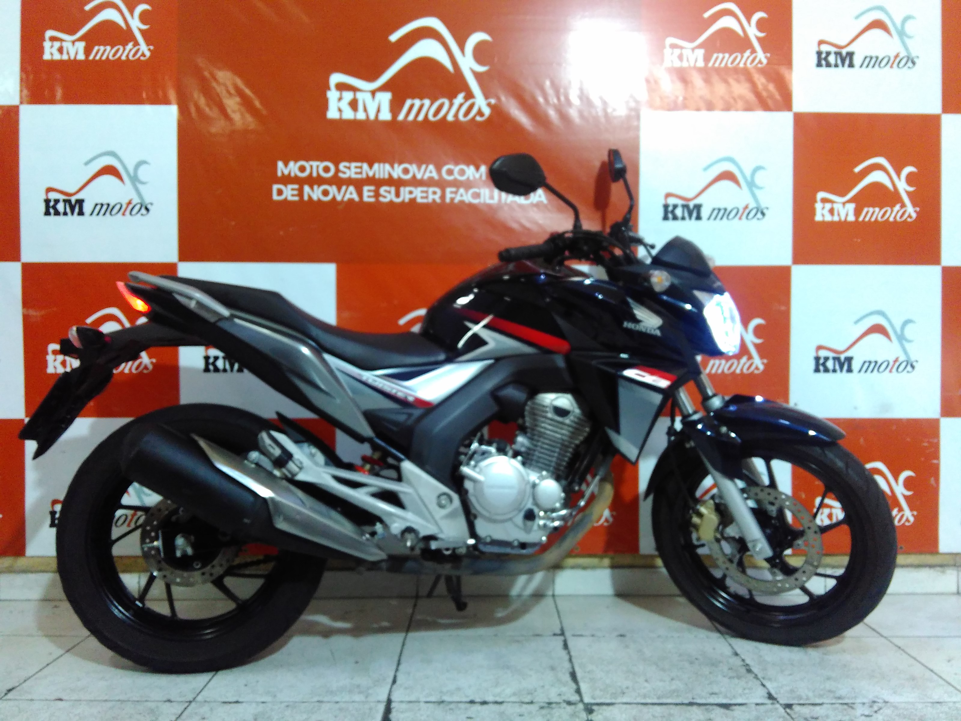 Honda CB 250 Twister 2018 Azul KM Motos Sua Loja de