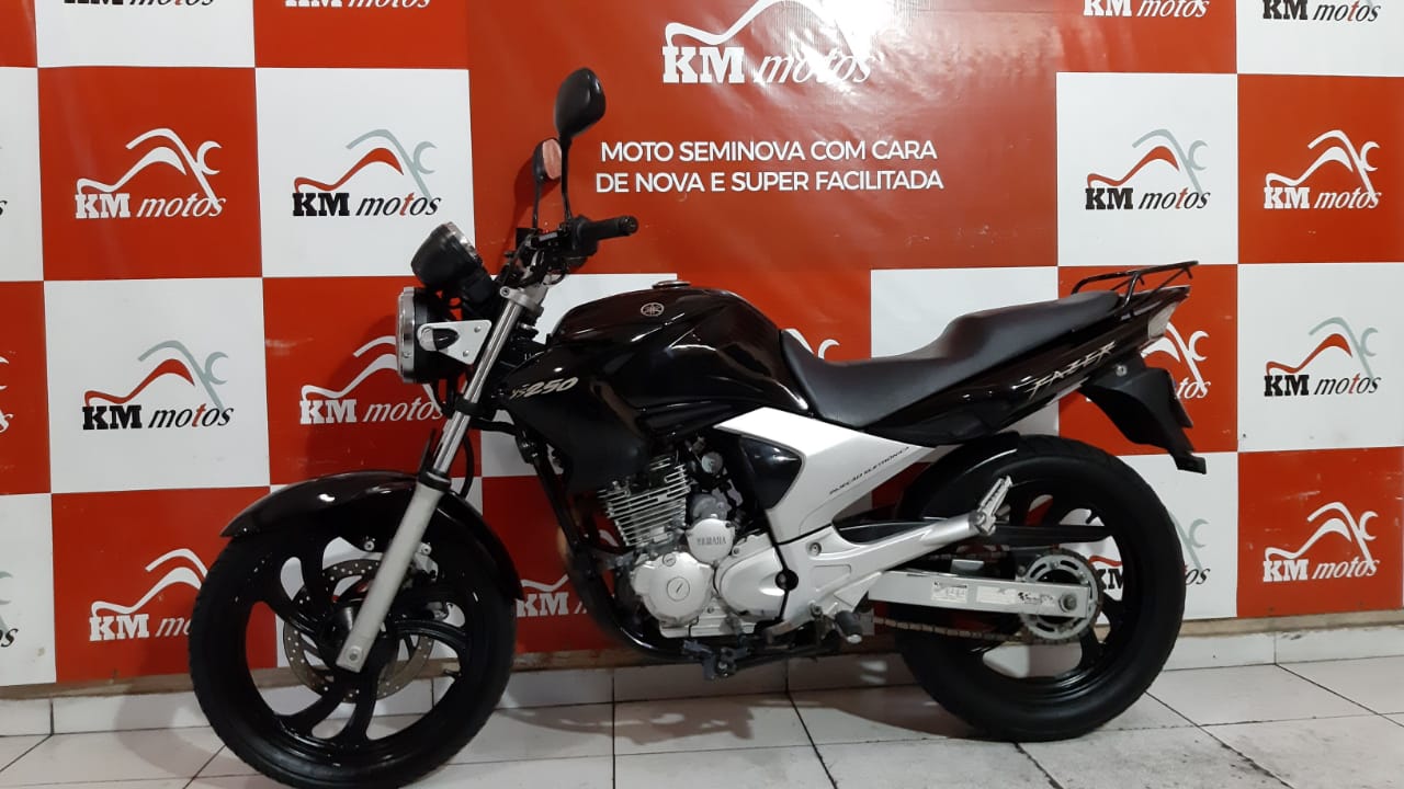 Yamaha Fazer ys 250 2008 Preta | KM Motos | Sua Loja de Motos Semi Novas